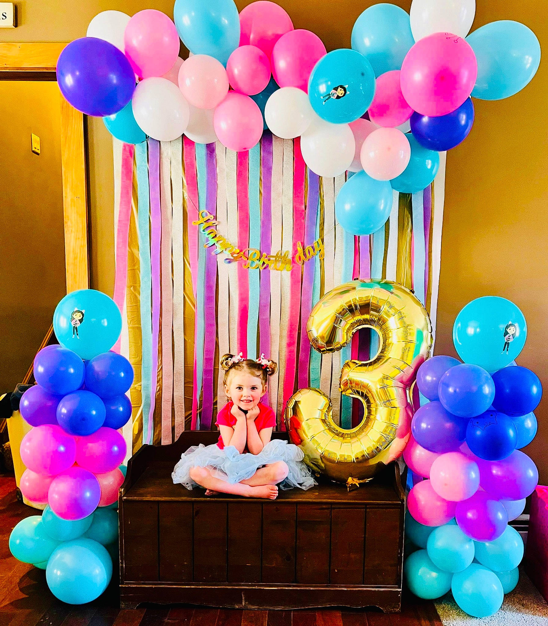 Xoey joined the competition — help win amazing prizes! balloon, birthday, birthday_party, blue, child, decoration, event, font, fun, happy, joy, leisure, light, magenta, party, party_supply, person, photograph, pink, snapshot