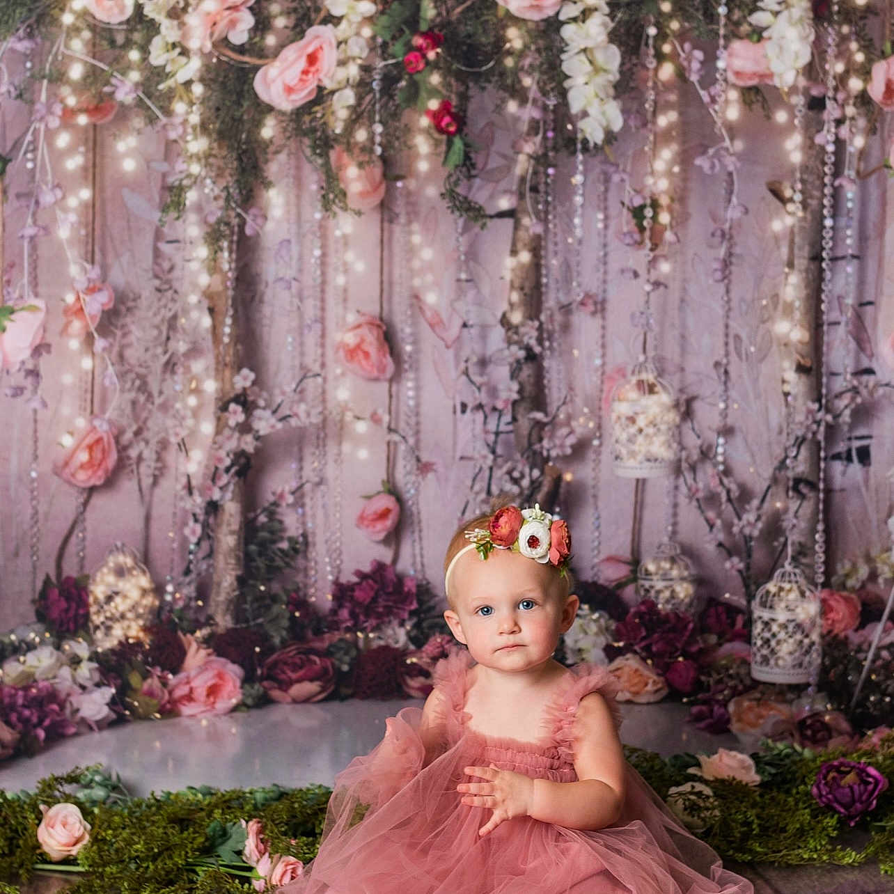 Everleigh is registered to the contest to win money with this photo: art, botany, bouquet, cut_flowers, dress, event, flower, flower_arranging, grass, leaf, magenta, peach, petal, pink, plant, textile, toddler, toy, window, wood