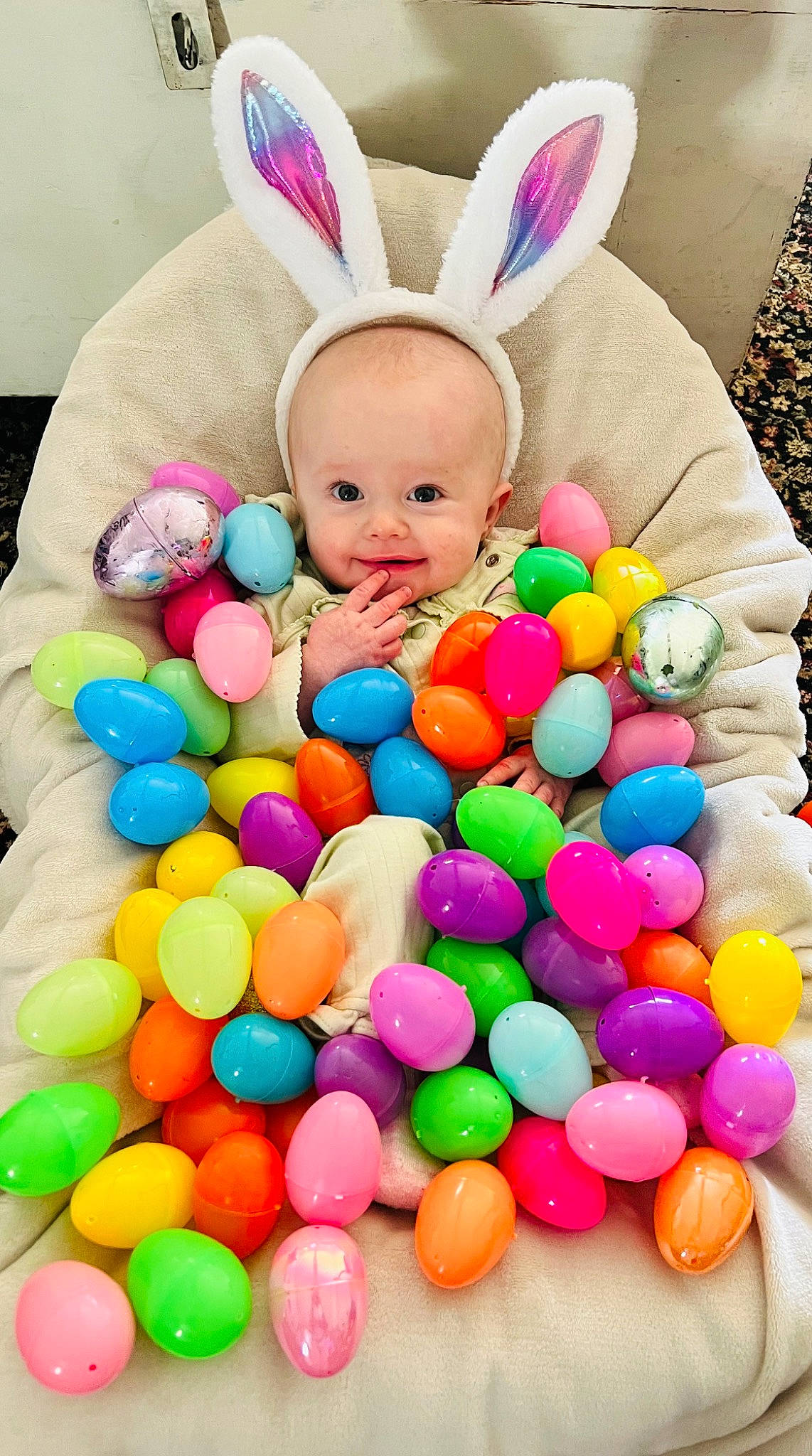 Ruby joined the competition — help win amazing prizes! baby, beauty, child, ear, easter, event, happy, holiday, organ, party_supply, people, person, smile, snapshot, stuffed_toy, sweetness, tableware, textile, toddler, toy