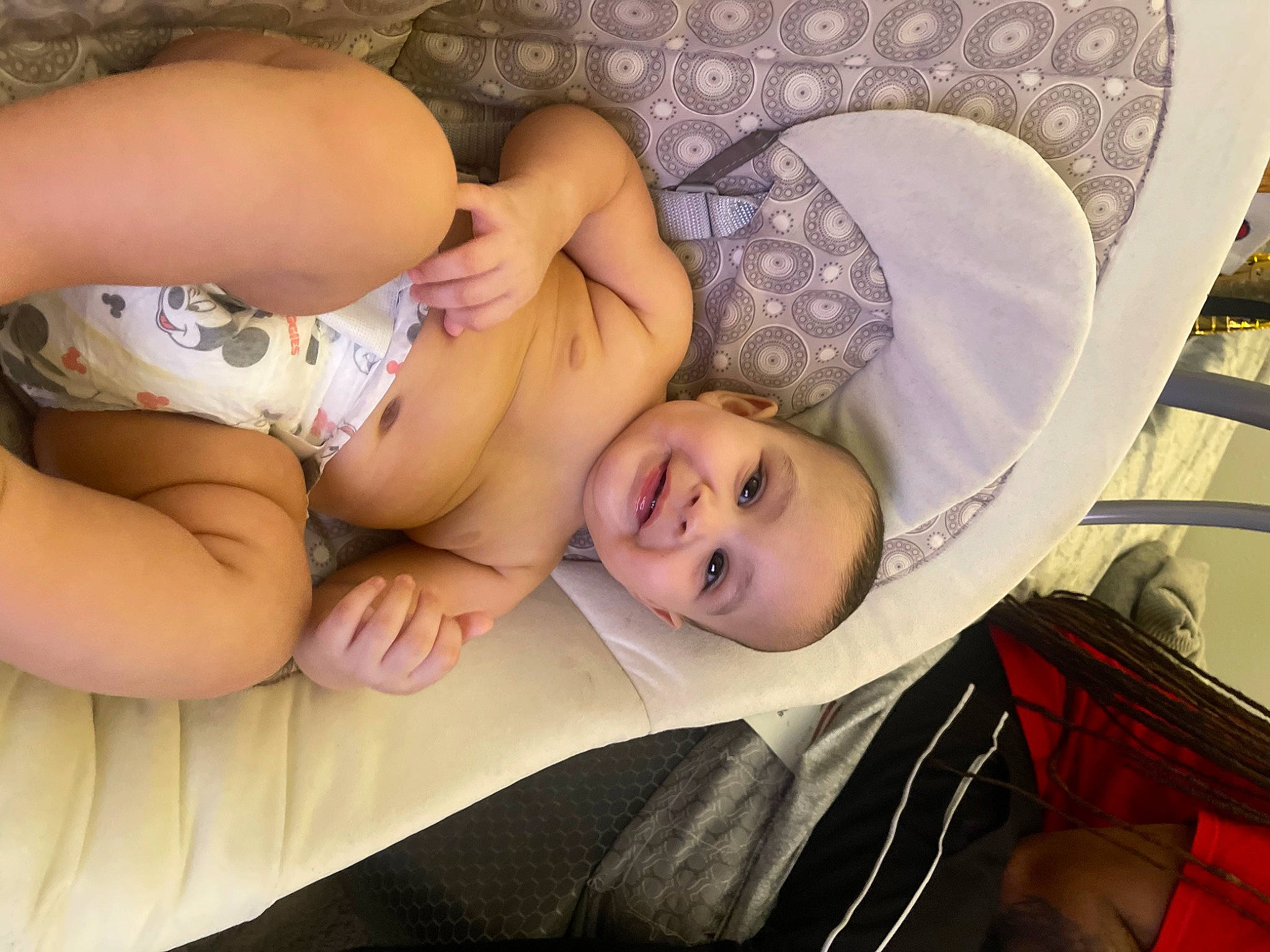 Denzel joined the competition — help win amazing prizes! abdomen, baby, beauty, chest, child, comfort, diaper, eye, foot, happy, hat, human_leg, joy, knee, pattern, person, skin, smile, stomach, thigh