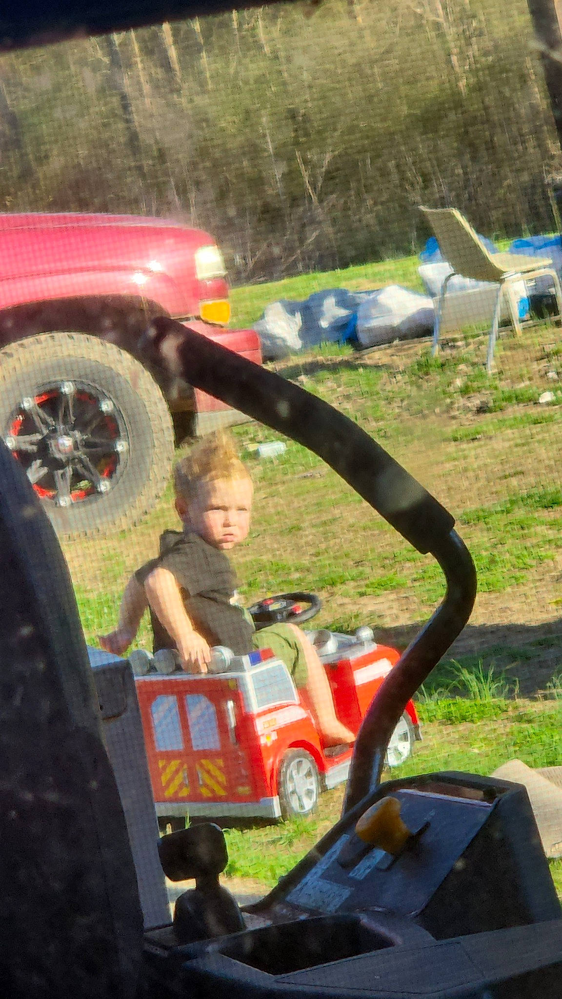 Ryan joined the competition — help win amazing prizes! auto_part, automotive_design, automotive_exterior, automotive_tire, automotive_wheel_system, fender, grass, motor_vehicle, person, plant, recreation, riding_toy, rim, rolling, synthetic_rubber, tire, toddler, tread, tree, vehicle