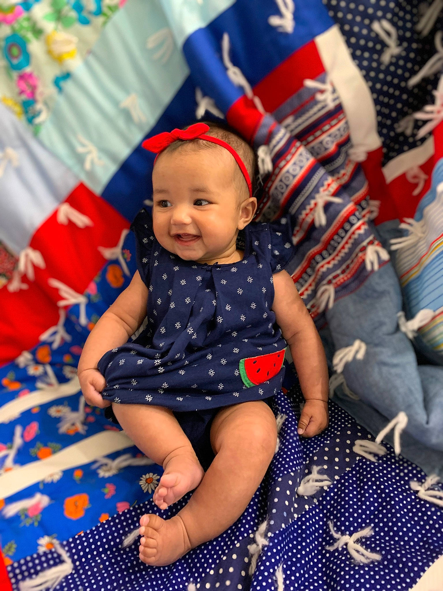 Emree is registered to the contest to win money with this photo: baby, baby_toddler_clothing, blue, child, costume_hat, design, electric_blue, event, fun, happy, hat, holiday, leisure, party_hat, party_supply, pattern, person, sitting, smile, t_shirt