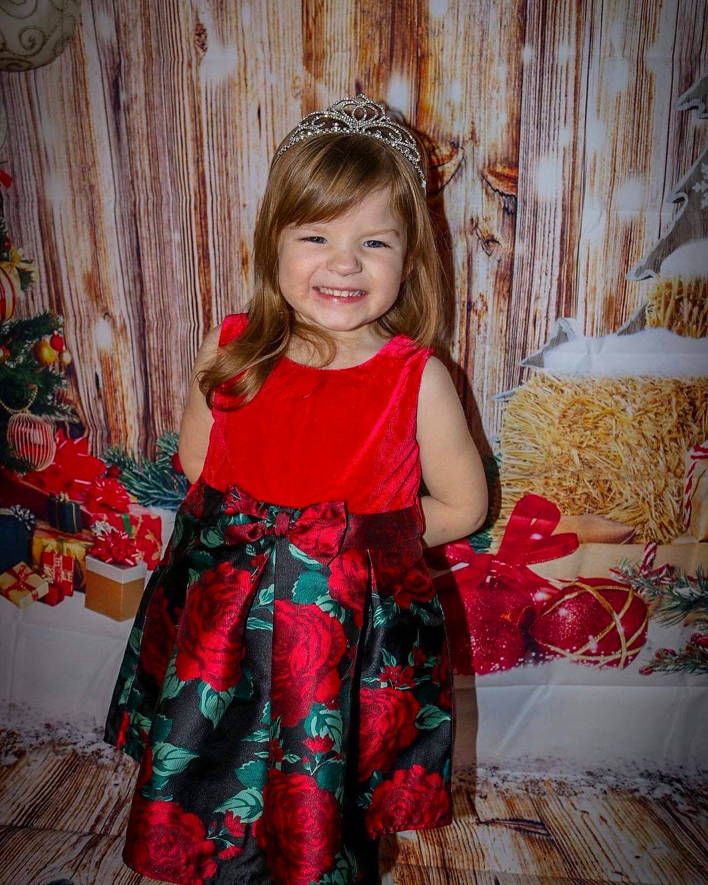 Kari joined the competition — help win amazing prizes! baby_toddler_clothing, day_dress, dress, embellishment, event, face, fashion_design, flash_photography, formal_wear, hair, happy, head, joy, magenta, pattern, person, pink, sleeve, smile, toddler