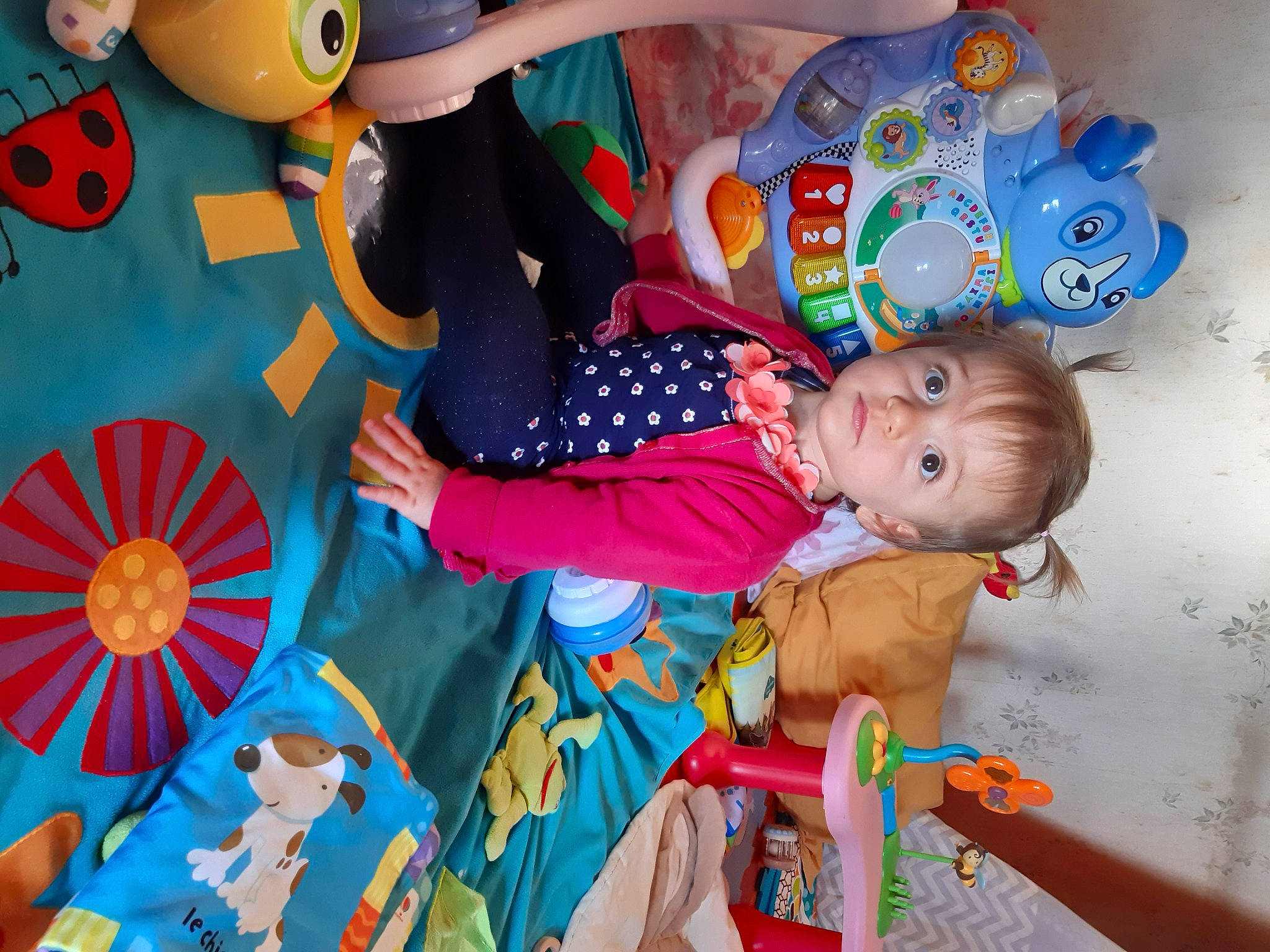 Nola a rejoint le concours — aidez-le/la à gagner de superbes lots ! art, baby, baby_products, baby_toddler_clothing, baby_toys, child, event, facial_expression, fun, happy, leisure, orange, people, person, product, room, snapshot, textile, toddler, toy