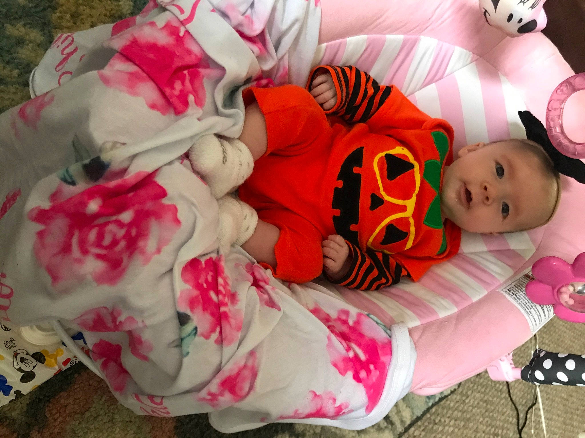 Shiloh is registered to the contest to win money with this photo: baby, baby_toddler_clothing, child, person, pink, plant, play, room, smile, toddler