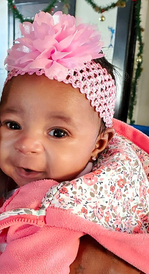 Emiliana joined the competition — help win amazing prizes! baby, baby_toddler_clothing, cap, cheek, chin, cool, costume_hat, eye, eyebrow, eyelash, happy, headband, headgear, headpiece, headwear, lip, mammal, nose, person, pink