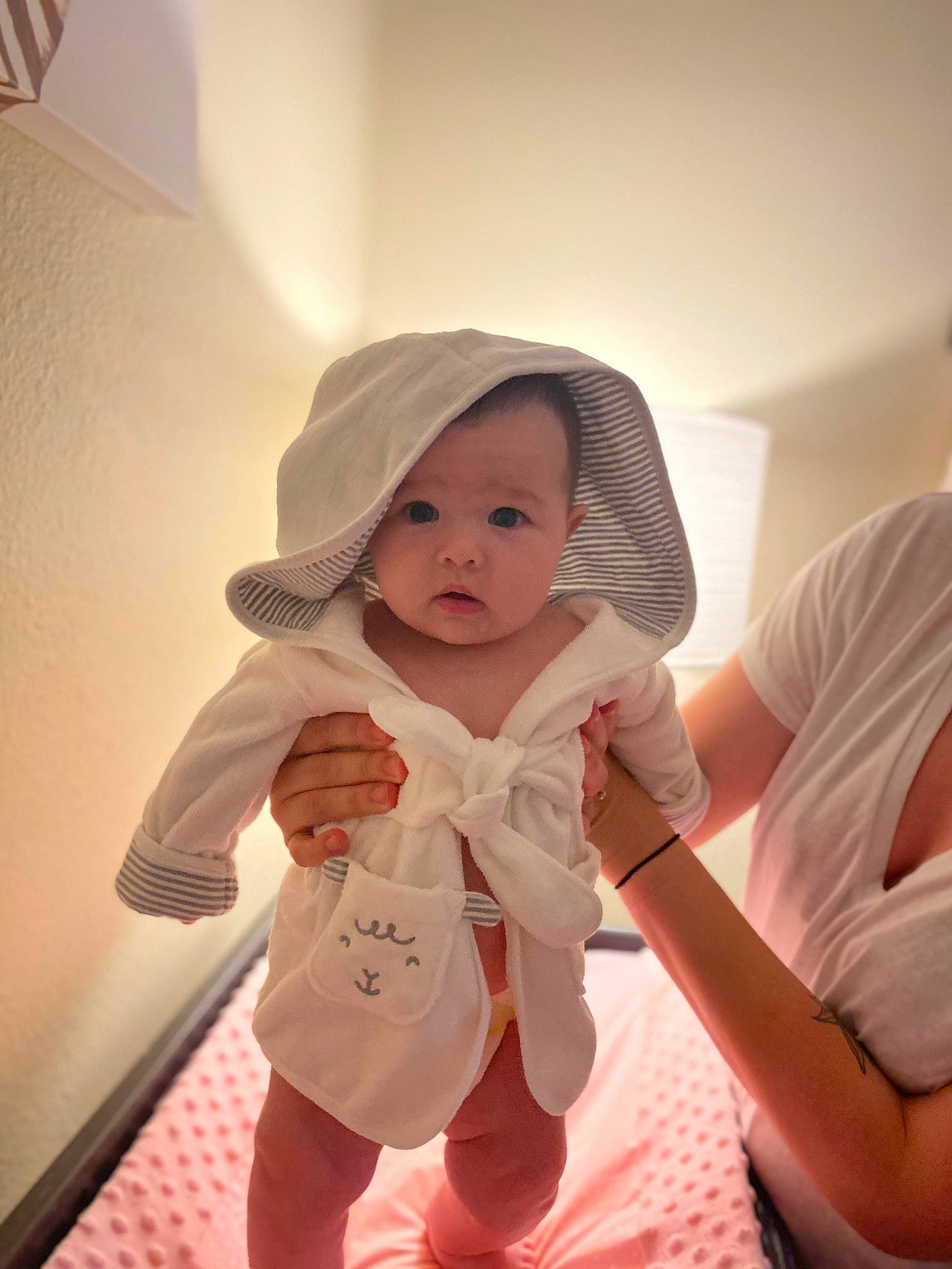 Keira is registered to the contest to win money with this photo: baby, beauty, child, eye, person, pink, product, skin, smile, toddler, vacation, white