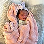 newborn, baby, blanket, pink, sleeping, hat, bow, soft, cozy, pillow, infant, cute, resting, wrapped, child, portrait, indoors, warm, adorable, peaceful
