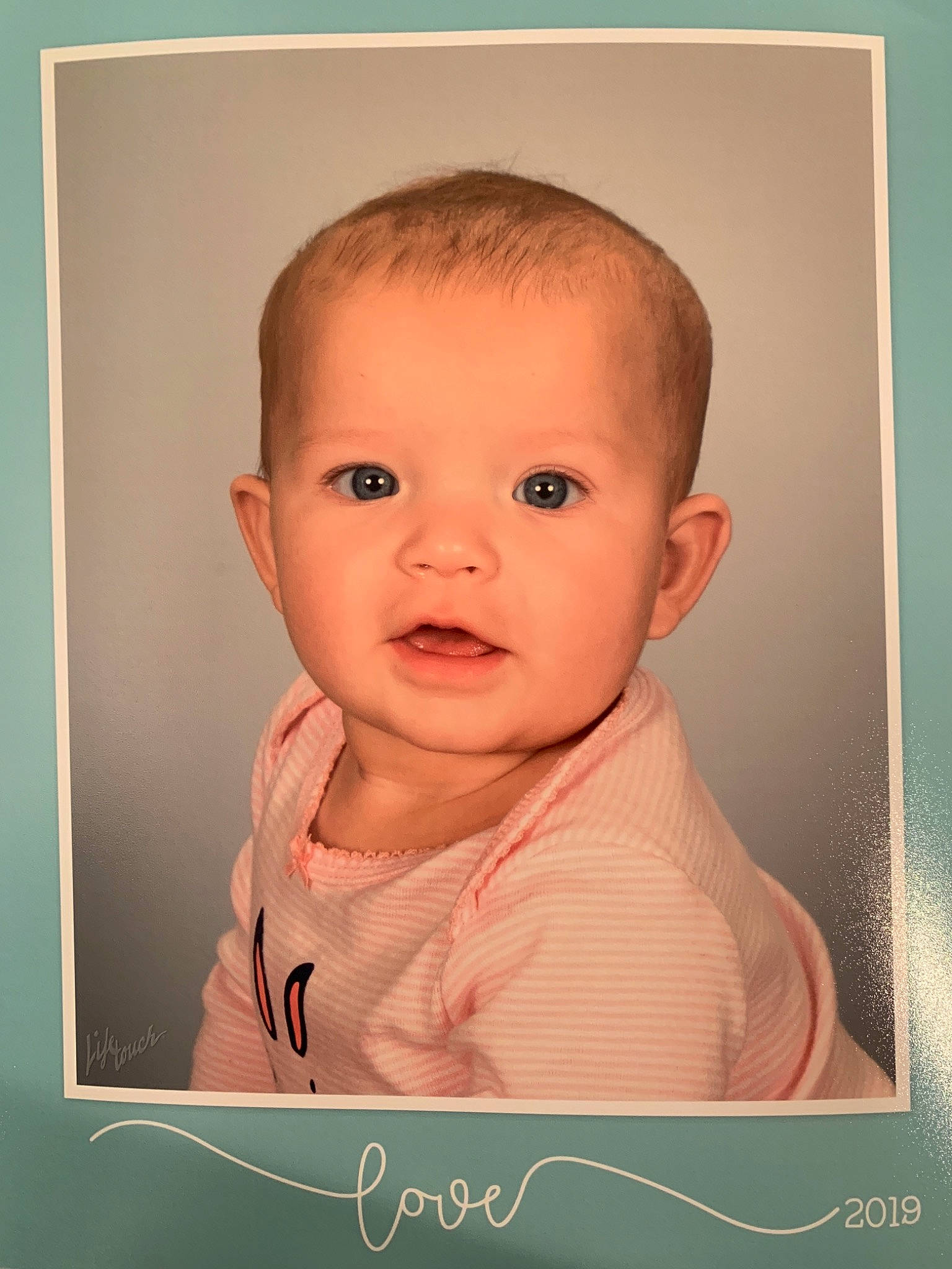 Emma Rose joined the competition — help win amazing prizes! baby, cheek, child, chin, eye, face, facial_expression, forehead, head, lip, nose, person, photograph, photography, picture_frame, pink, portrait, skin, smile, toddler