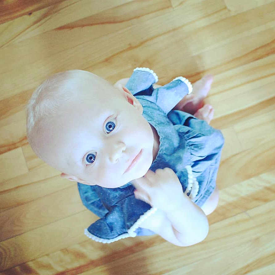 Emmy is registered to the contest to win money with this photo: baby, child, ear, flooring, play, skin, stuffed_toy, toddler, toy