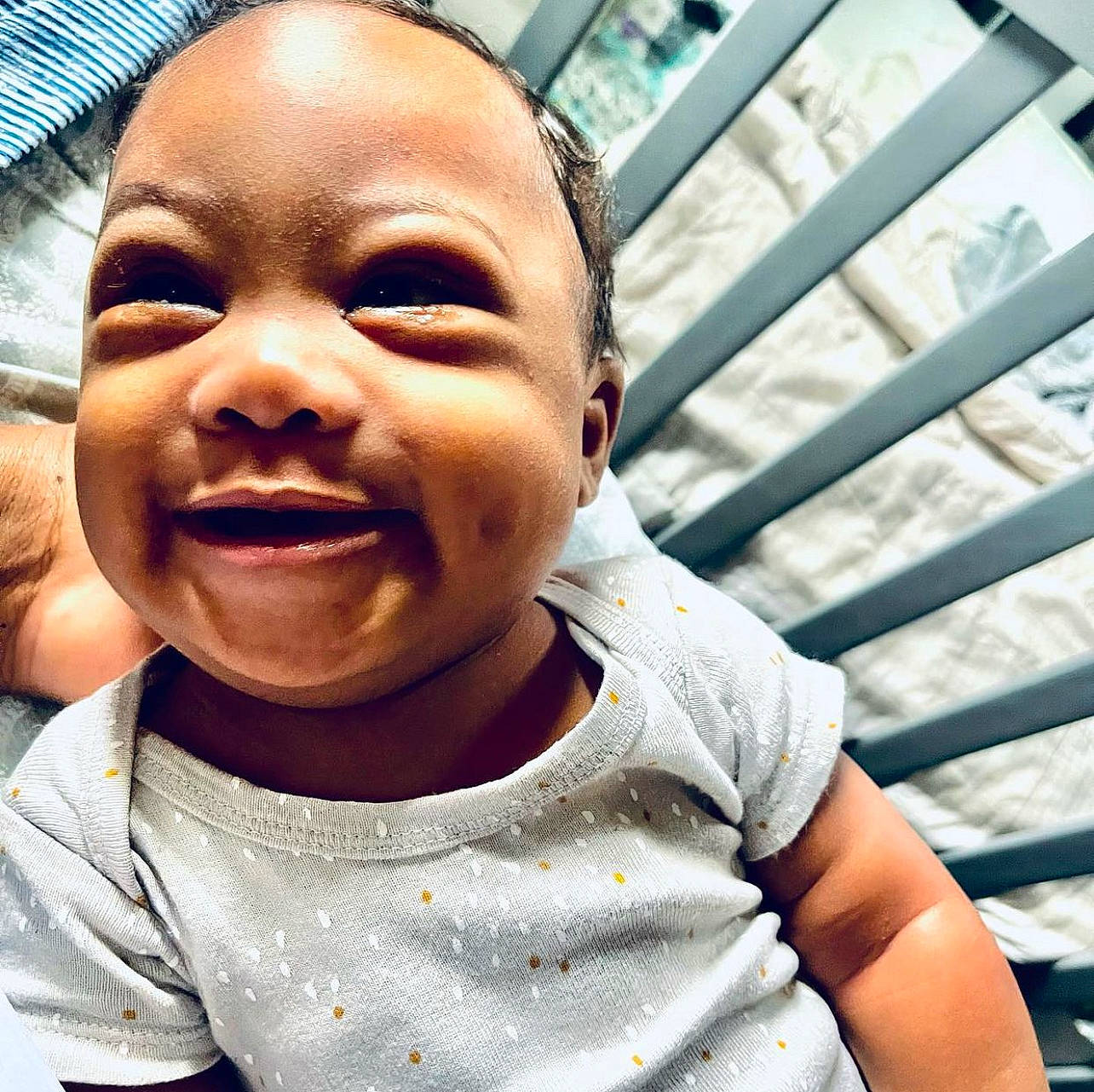 Lamar is registered to the contest to win money with this photo: baby_toddler_clothing, cheek, cool, eyebrow, eyelash, face, finger, fun, happy, jaw, lip, mouth, neck, nose, person, selfie, skin, sleeve, smile, t_shirt