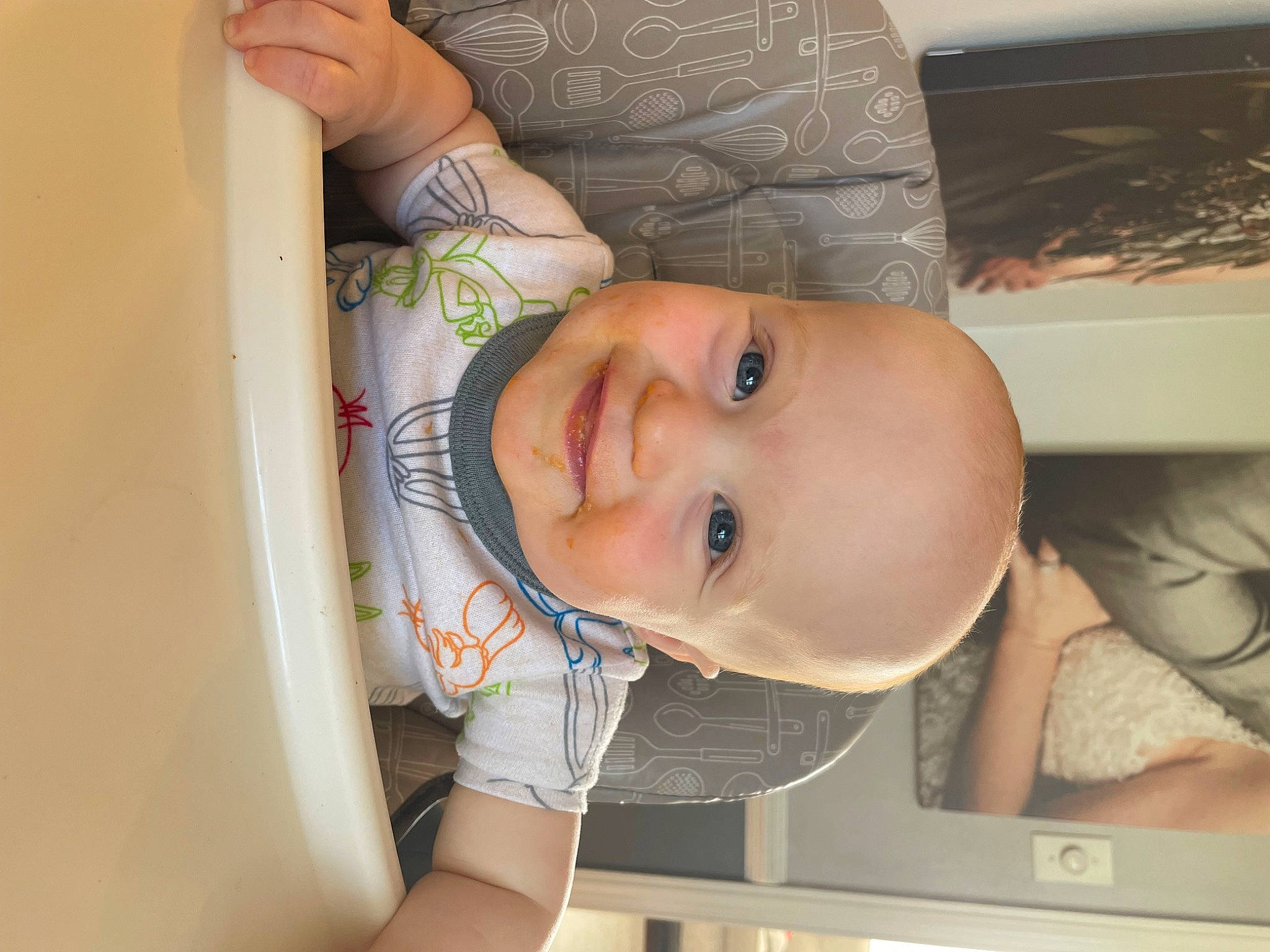 Joe is registered to the contest to win money with this photo: baby, baby_toddler_clothing, cheek, chin, comfort, ear, eyebrow, eyelash, facial_expression, happy, head, iris, jaw, joy, lip, mouth, nose, person, skin, smile