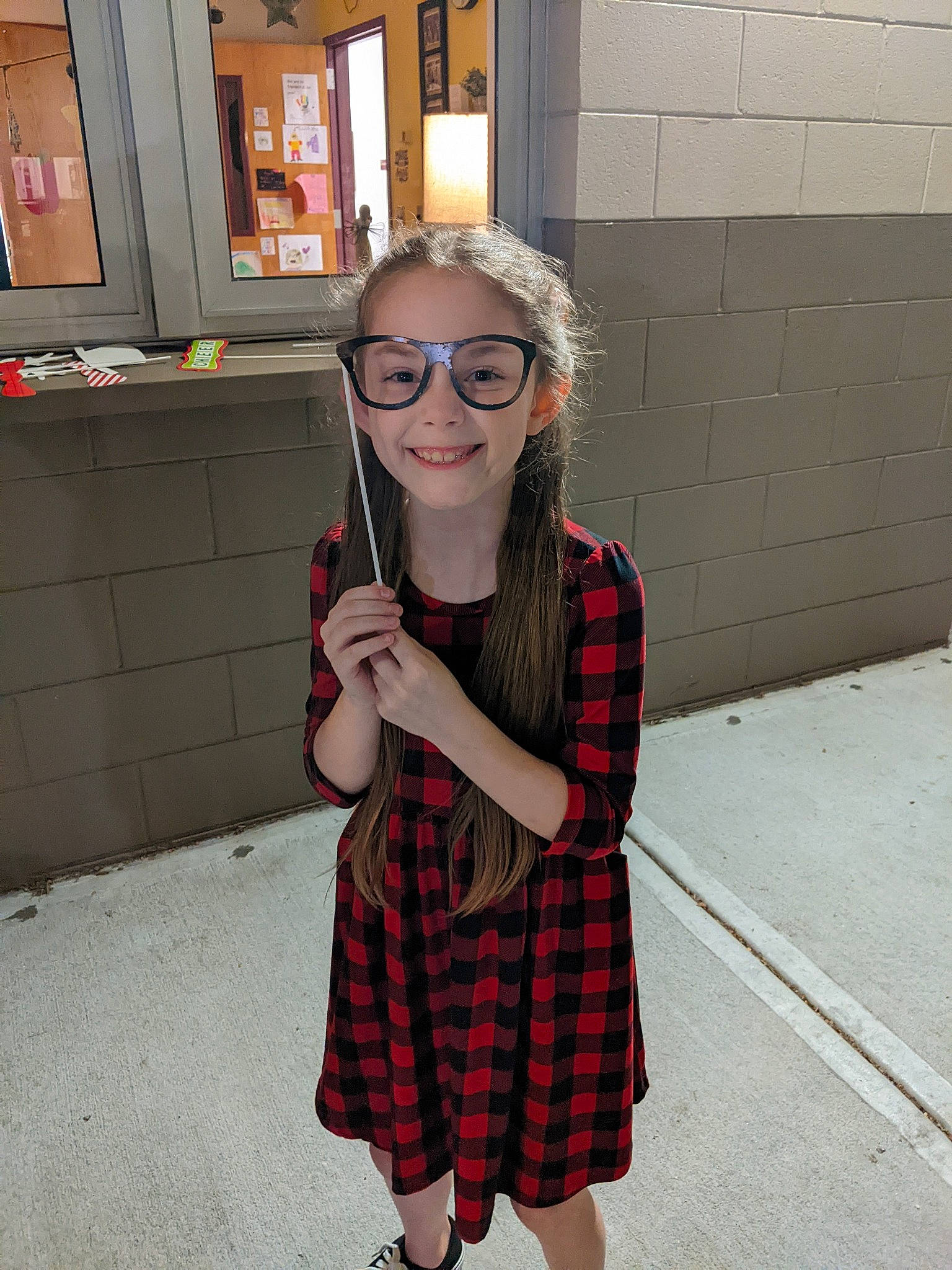 Chloe joined the competition — help win amazing prizes! blazer, collar, cool, eyewear, fashion, fashion_design, formal_wear, glasses, goggles, happy, joy, lip, pattern, person, plaid, sleeve, smile, standing, sunglasses, tartan