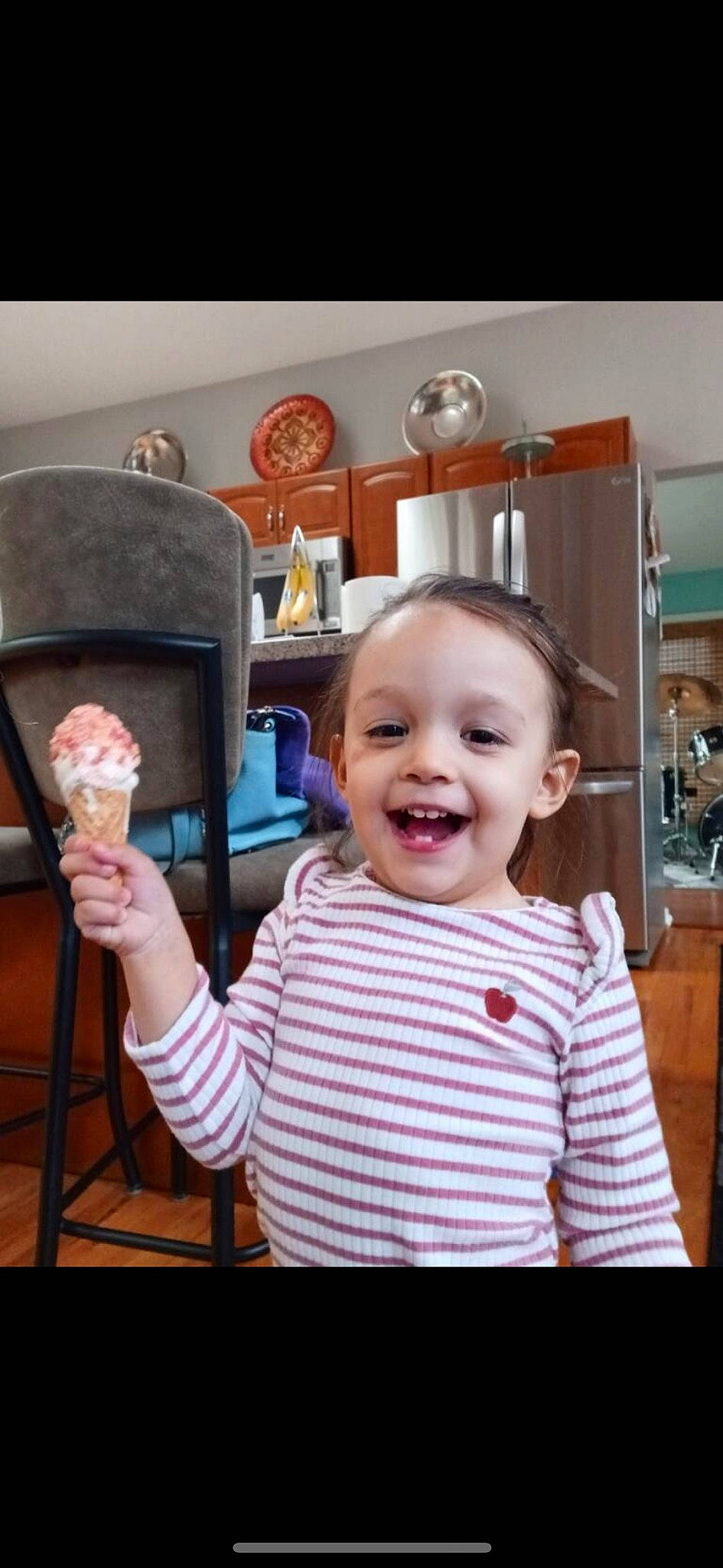 Sabrina joined the competition — help win amazing prizes! baby, baby_products, baby_toddler_clothing, cheek, child, dessert, fun, happy, joy, pattern, person, photograph, play, room, sleeve, smile, snapshot, t_shirt, thumb, toddler