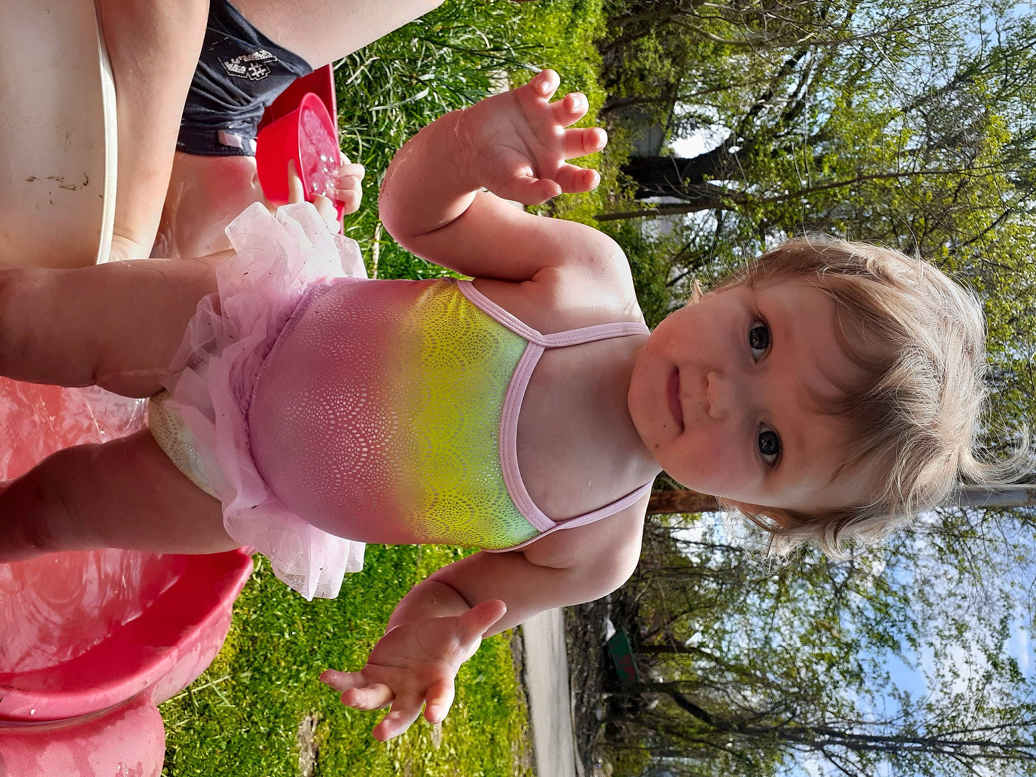 Maisy is registered to the contest to win money with this photo: abdomen, arm, baby, child, person, pink, toddler, trunk