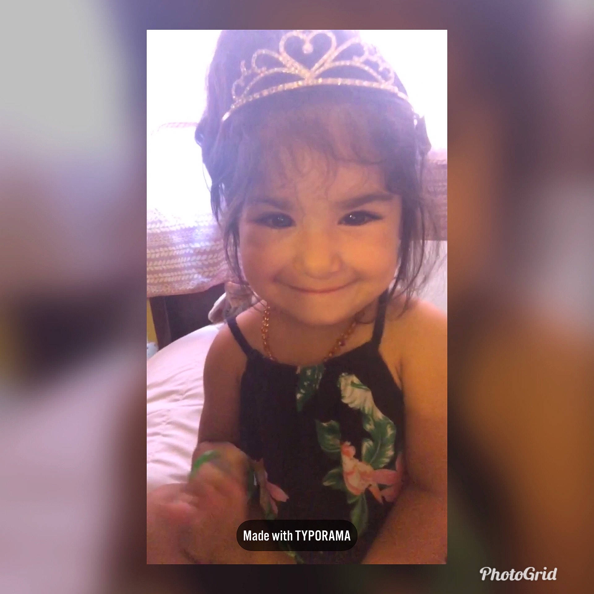 Mia Bella is registered to the contest to win money with this photo: child, facial_expression, girl, hair_accessory, happiness, head, headgear, joy, person, photo_caption, product, smile, toddler