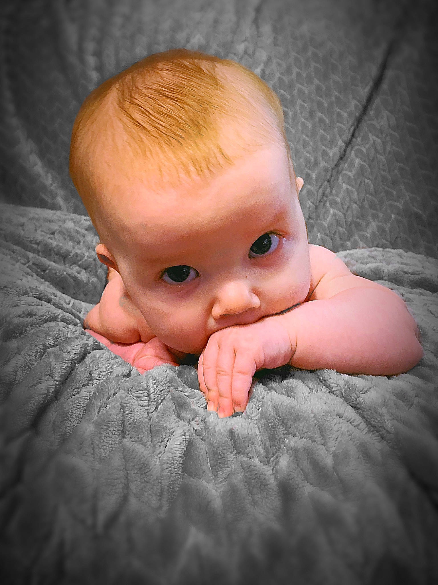 Gunner joined the competition — help win amazing prizes! arm, baby, cheek, child, chin, close_up, eye, face, finger, forehead, hand, head, human, iris, lip, mouth, nose, person, pink, skin