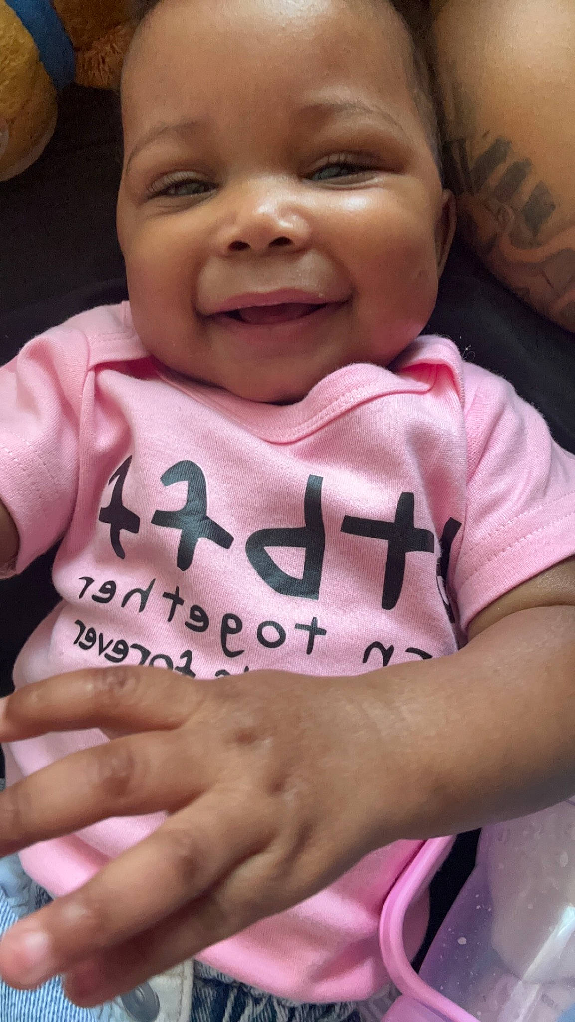 Zyair joined the competition — help win amazing prizes! baby, baby_toddler_clothing, cheek, chin, eyebrow, eyelash, face, finger, forehead, gesture, happy, joy, lip, mouth, neck, nose, person, pink, skin, sleeve