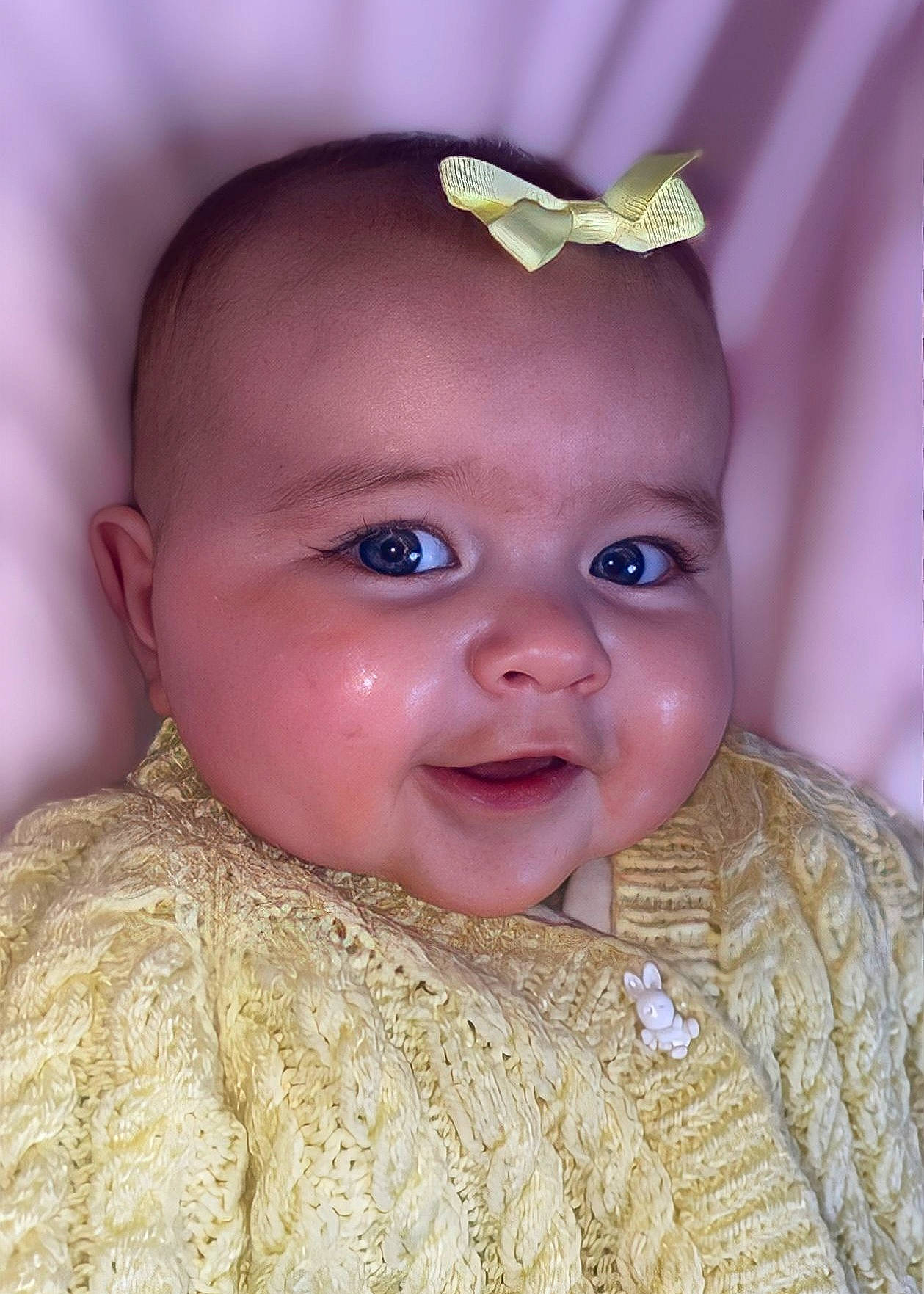 Lydia joined the competition — help win amazing prizes! baby, baby_toddler_clothing, cheek, child, chin, ear, eyebrow, eyelash, face, hair, happy, headgear, iris, lip, nose, organ, person, pink, skin, smile