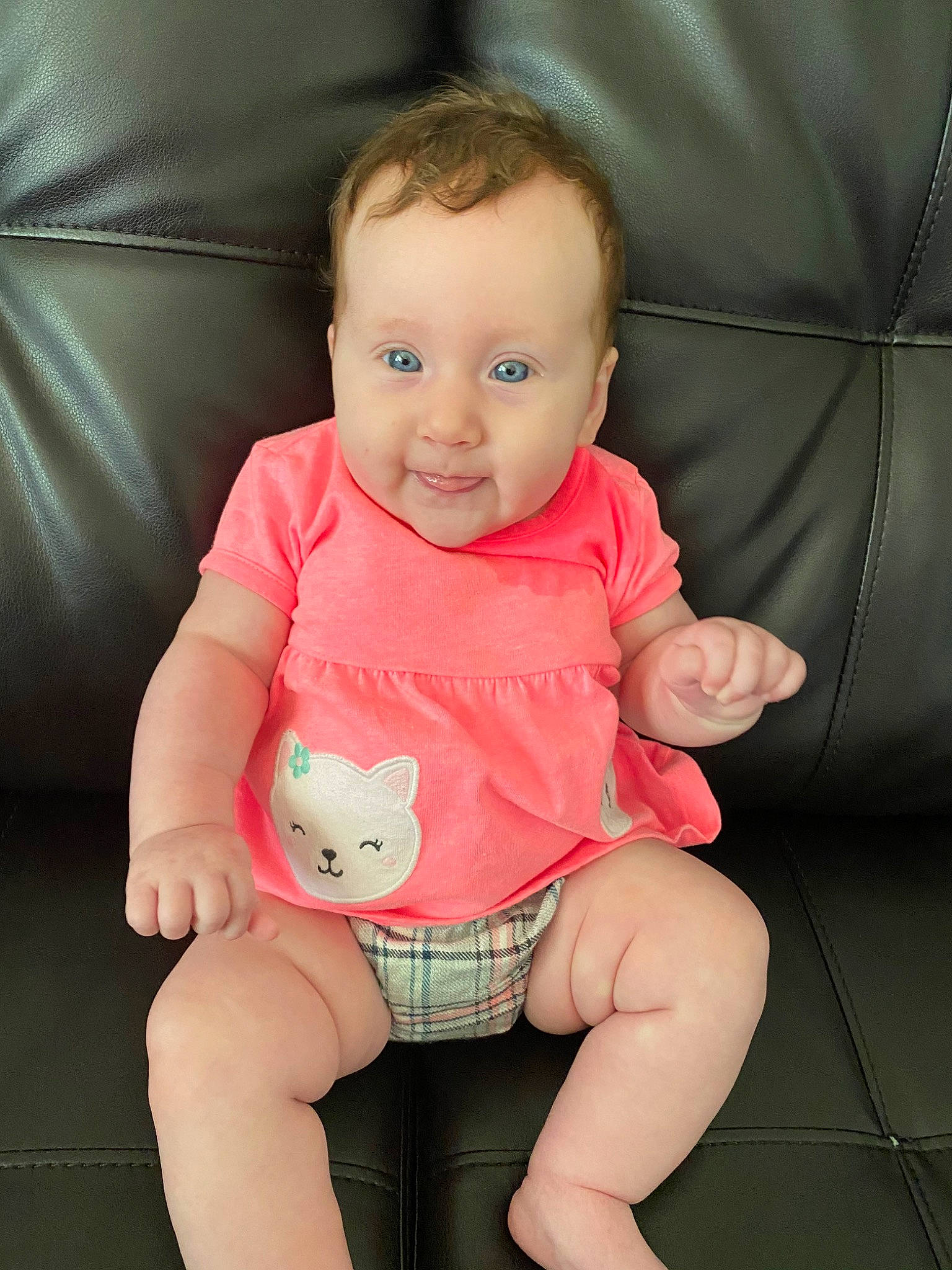 Kennedi joined the competition — help win amazing prizes! abdomen, baby, baby_toddler_clothing, cheek, child, design, head, leg, lip, pattern, person, pink, sitting, skin, toddler