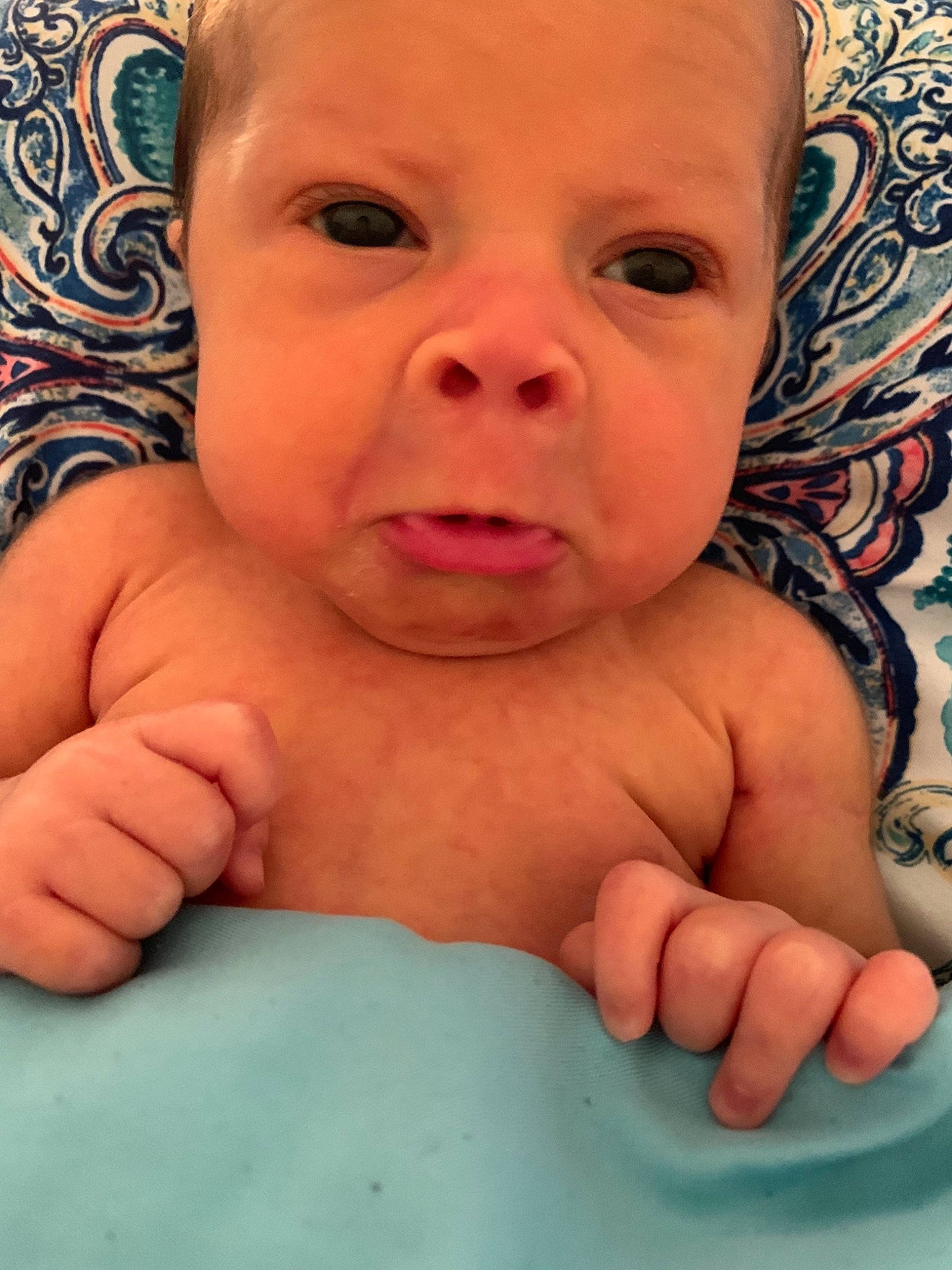 Bexley is registered to the contest to win money with this photo: baby, baby_making_funny_faces, cheek, child, chin, close_up, eye, face, facial_expression, finger, forehead, hand, head, lip, mouth, muscle, nose, person, skin, smile