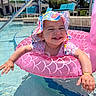 Araceli joined the competition — help win amazing prizes! arm, baby, bracelet, child, floatation_ring, fun, happy, leisure, outdoor, pink, pool, recreation, smiling, summer, sunhat, sunny, swimming, toddler, vacation, water