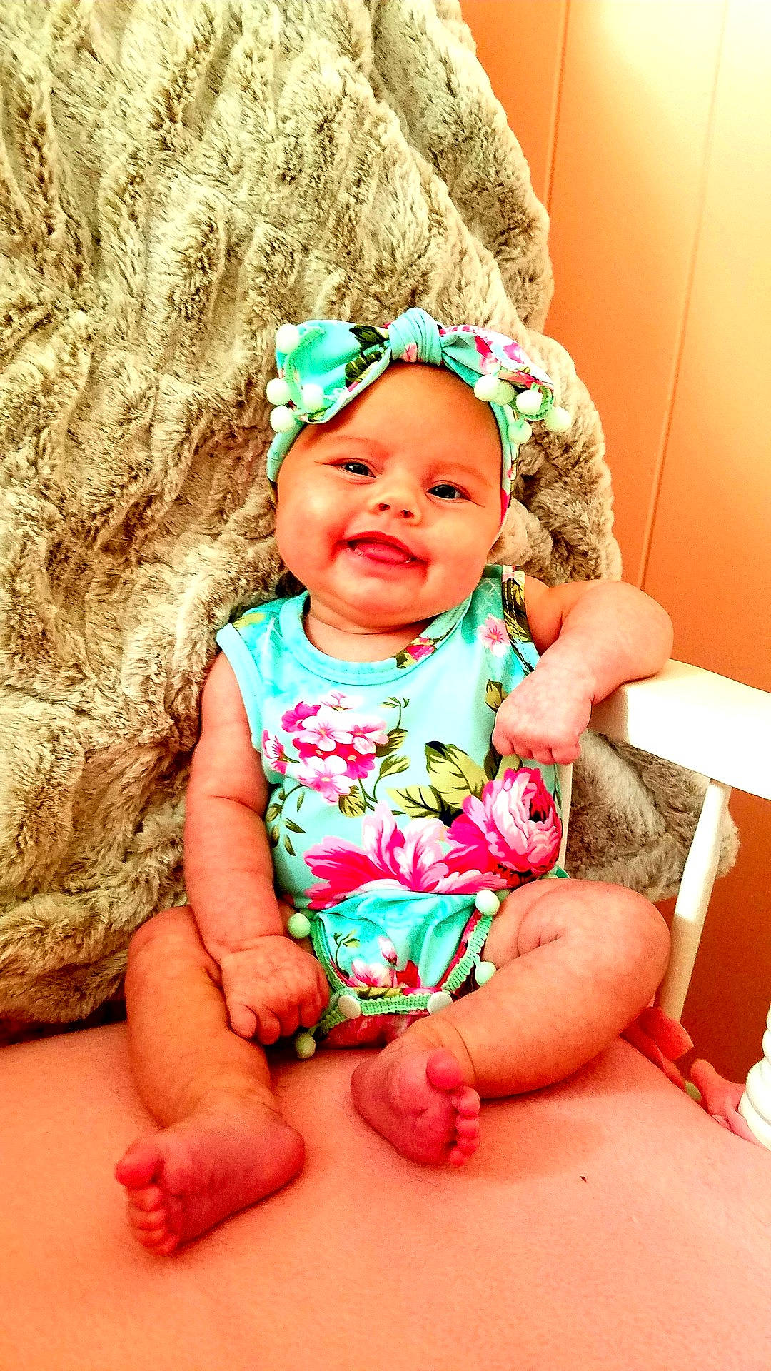 Hensleigh is registered to the contest to win money with this photo: cheek, child, fun, girl, hair_accessory, happiness, headgear, infant, person, pink, skin, smile, textile, toddler