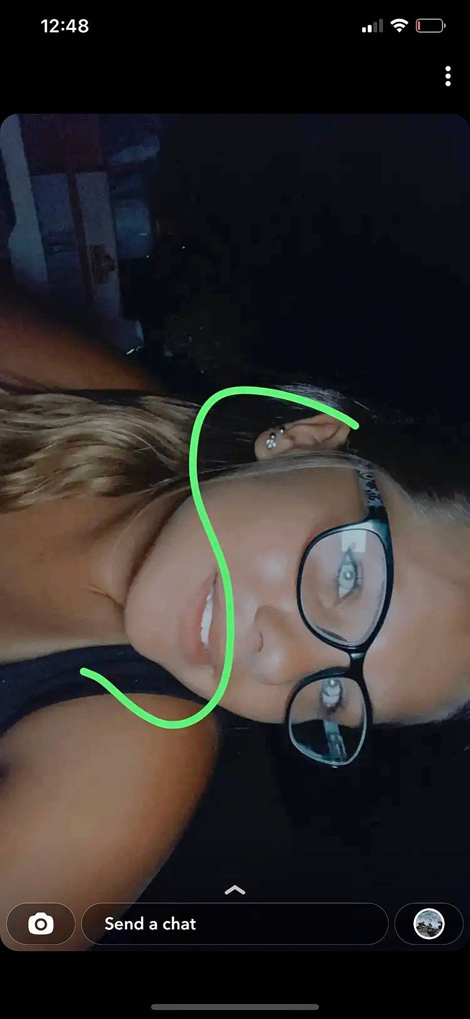 Mackenzie is registered to the contest to win money with this photo: audio_equipment, black_hair, chest, close_up, ear, electric_blue, electronic_device, eye_glass_accessory, eyebrow, eyelash, eyewear, flash_photography, fun, gadget, hearing, magenta, peripheral, person, personal_protective_equipment, technology