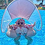 Naïla participe au concours pour gagner de l'argent avec cette photo : baby, child, pool, water, floatie, sunglasses, sunhat, sunshade, swimsuit, summer, outdoor, blue_water, infant, floating, sunny, recreation, vacation, fun, cute, leisure