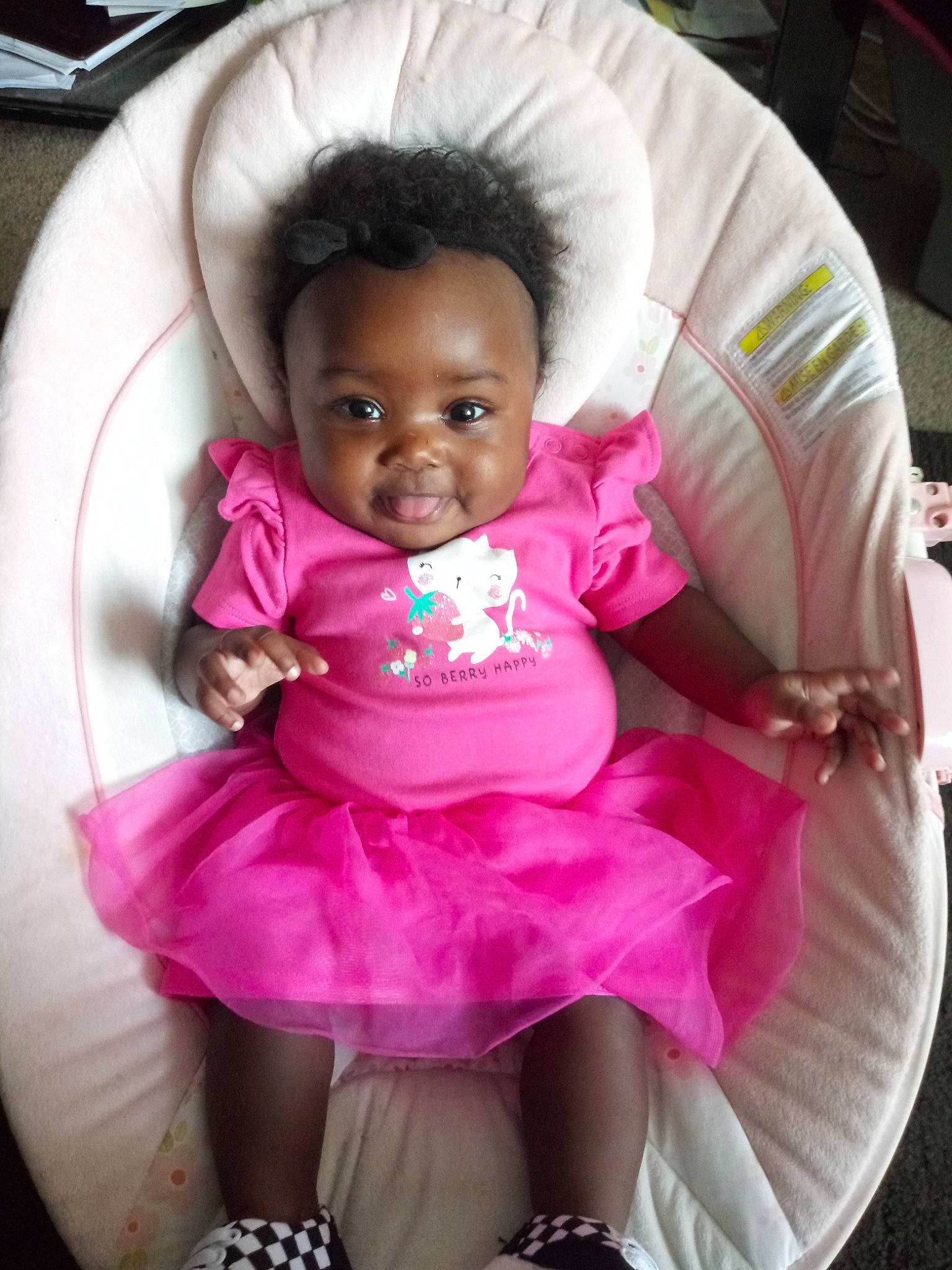 Ari'Yanna joined the competition — help win amazing prizes! baby, baby_products, baby_toddler_clothing, car_seat, cheek, child, iris, joy, person, pink, product, skin, toddler