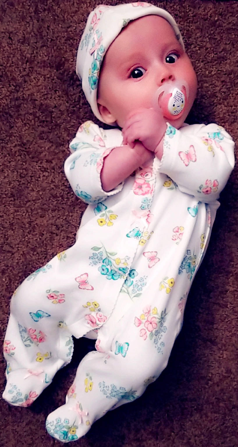 Annalisa joined the competition — help win amazing prizes! baby, cheek, child, headwear, person, pink, toddler, toy