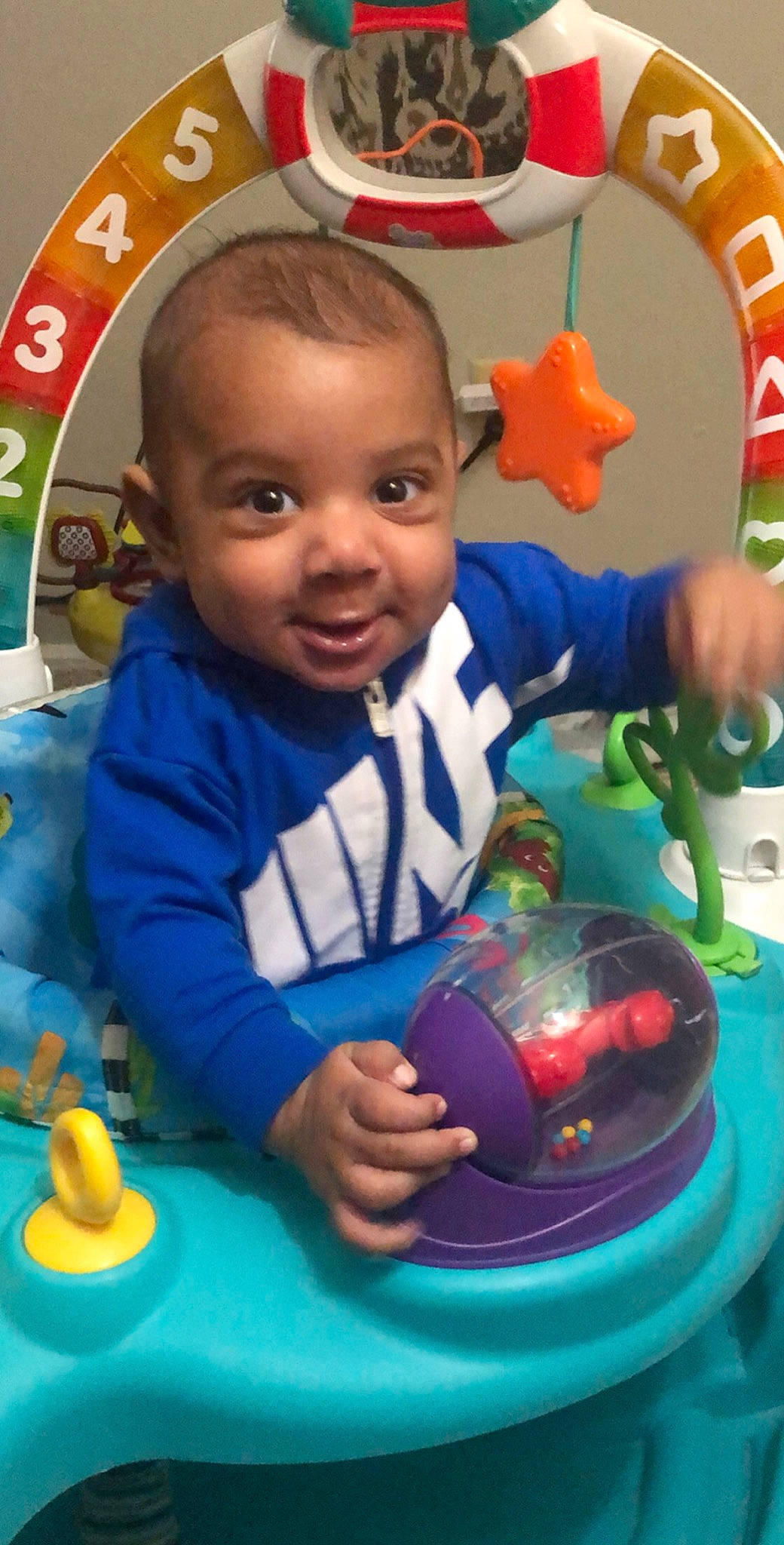 Deandre is registered to the contest to win money with this photo: baby, baby_playing_with_toys, baby_products, baby_toys, child, fun, person, play, playset, product, toddler, toy