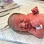 Luka is registered to the contest to win money with this photo: newborn, baby, infant, hospital, wristband, blanket, bed, skin, face, hand, sleeping, medical, patient, delivery, child, person, closeup, fresh, hospital_room, cute