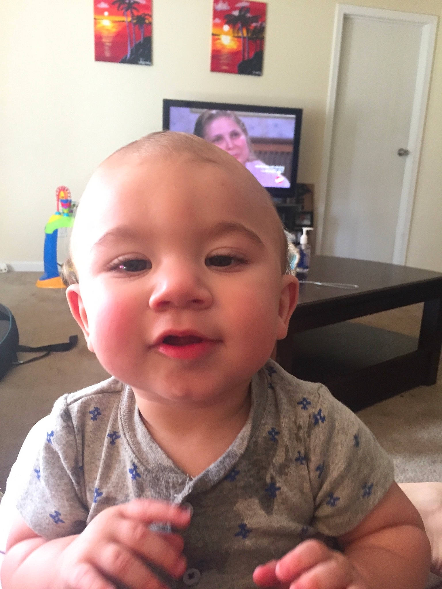 Adien is registered to the contest to win money with this photo: cheek, child, chin, day, ear, eye, eyebrow, face, finger, forehead, hair, hairstyle, head, infant, lip, mouth, nose, person, skin, smile