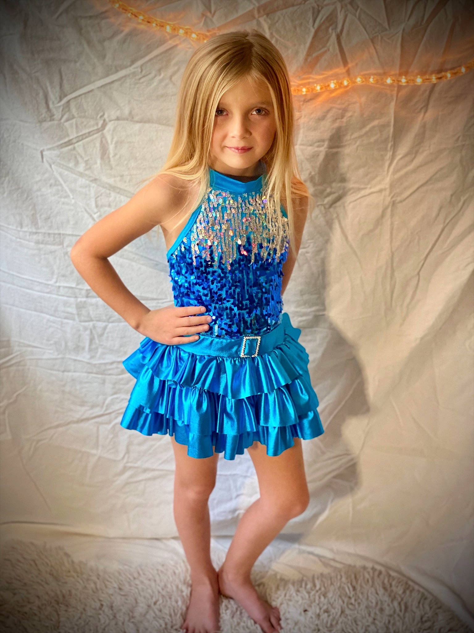 Soleil is registered to the contest to win money with this photo: arm, azure, day_dress, dress, electric_blue, eye, fashion_design, fashion_model, flash_photography, hair, happy, neck, one_piece_garment, person, shoulder, sleeve, smile, textile, thigh, trunk