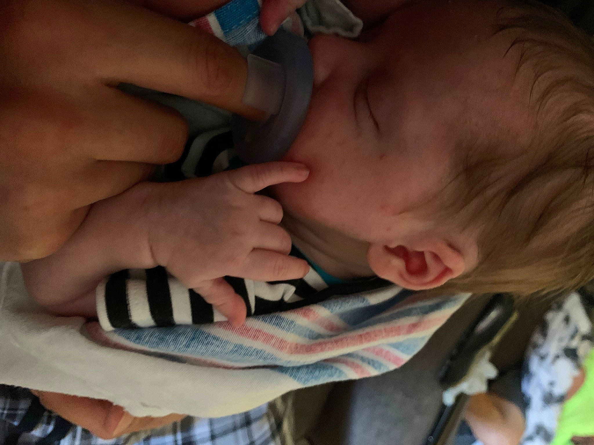 Kyson joined the competition — help win amazing prizes! baby, baby_toddler_clothing, cheek, child, comfort, elbow, eyelash, finger, gesture, hand, happy, mouth, nail, nose, pattern, person, skin, sleeve, tartan, thumb