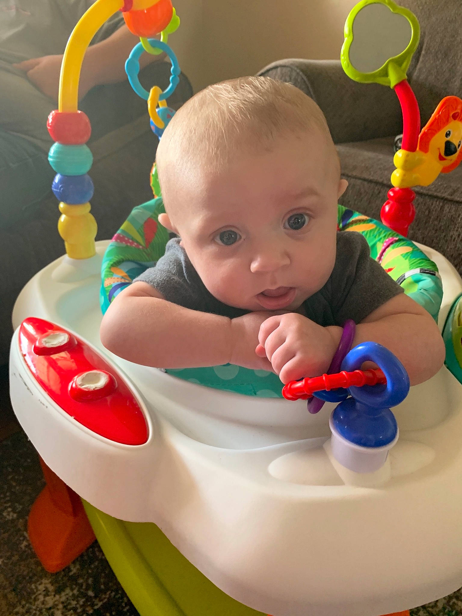 Austin is registered to the contest to win money with this photo: baby, baby_playing_with_toys, baby_products, baby_toys, child, fun, person, play, product, surprise, toddler, toy