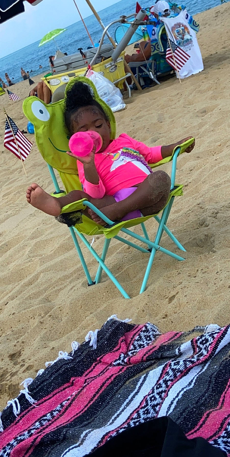 Aubri is registered to the contest to win money with this photo: adaptation, child, fun, leisure, magenta, person, pink, plant, play, sand, sitting, smile, toddler, tree, vacation