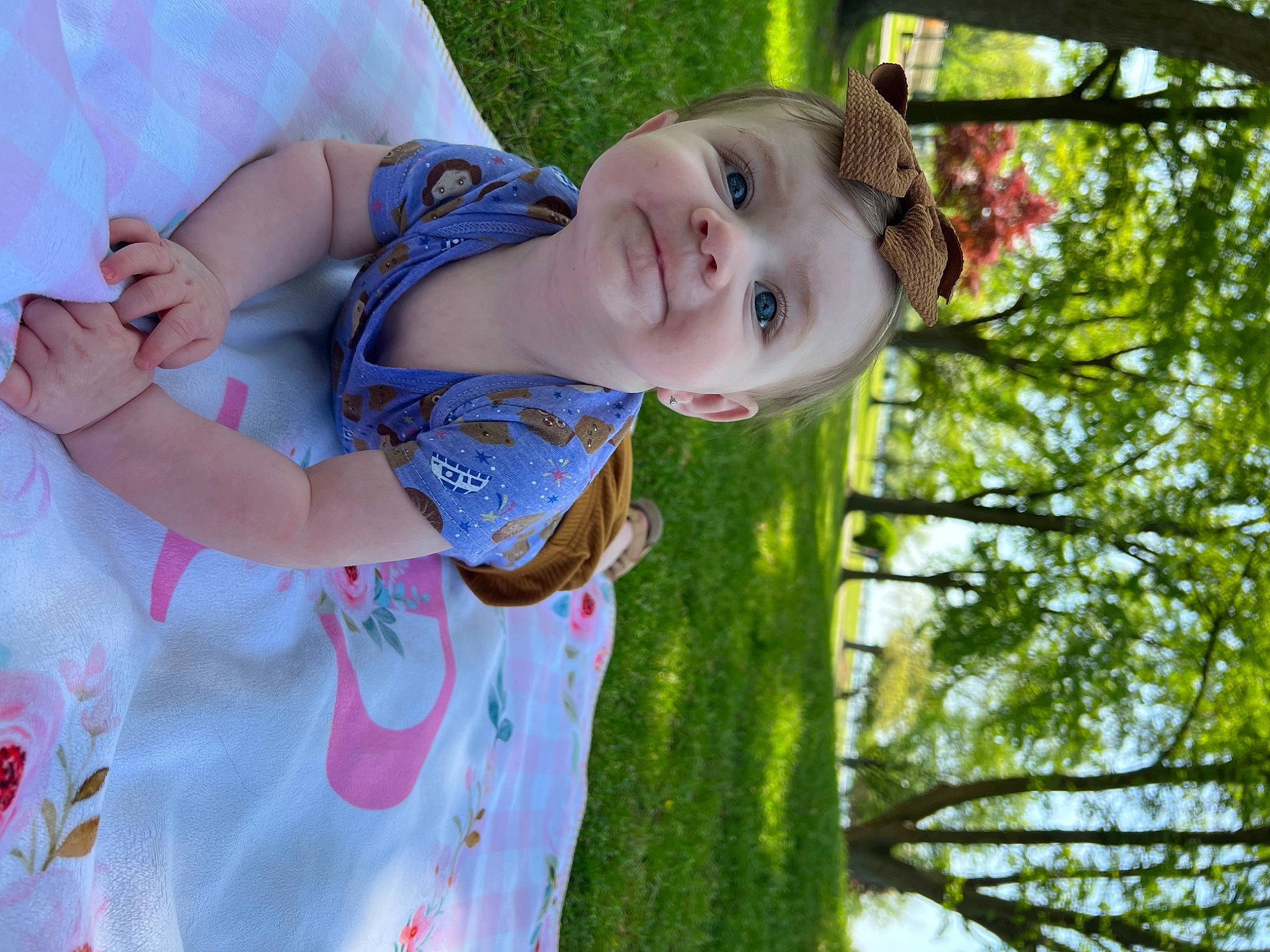 Paislei joined the competition — help win amazing prizes! baby, baby_toddler_clothing, child, dress, face, fun, grass, happy, leaf, leisure, magenta, pattern, people_in_nature, person, plant, play, recreation, smile, spring, toddler