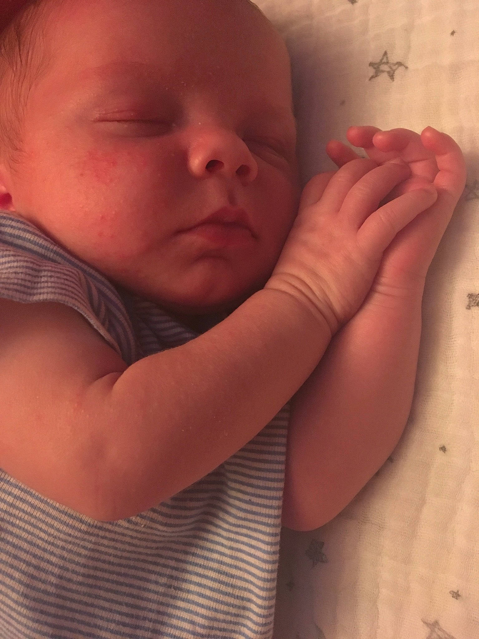 Maddux joined the competition — help win amazing prizes! arm, baby, cheek, child, chin, face, finger, flesh, gesture, hand, lip, mouth, muscle, nail, neck, nose, person, skin, sleep, thumb