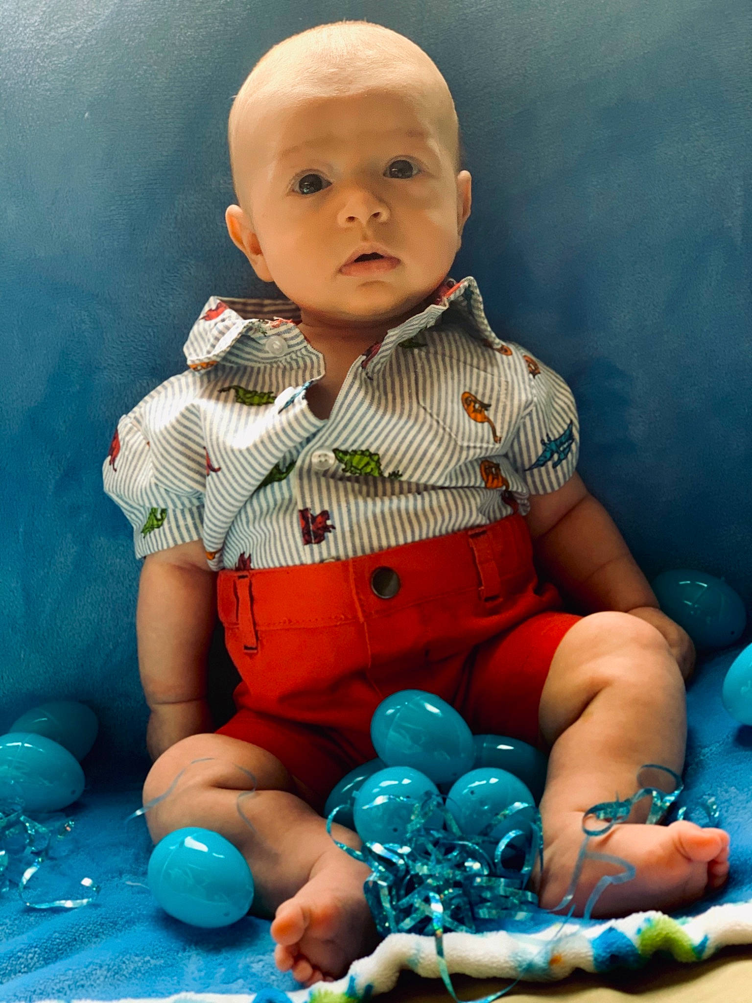 Kodi is registered to the contest to win money with this photo: baby, baby_toddler_clothing, balloon, blue, child, doll, electric_blue, flash_photography, fun, happy, iris, lip, mouth, person, pink, product, sitting, skin, standing, toddler