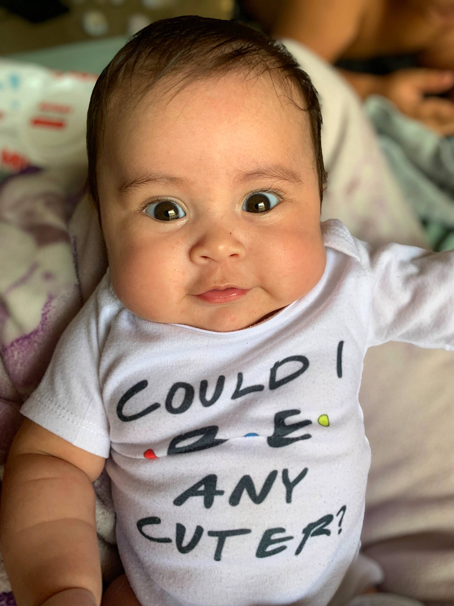 Analia joined the competition — help win amazing prizes! baby, baby_toddler_clothing, cheek, child, comfort, event, eyebrow, eyelash, fun, happy, mammal, no_expression, nose, person, sitting, skin, sleeve, smile, t_shirt, toddler