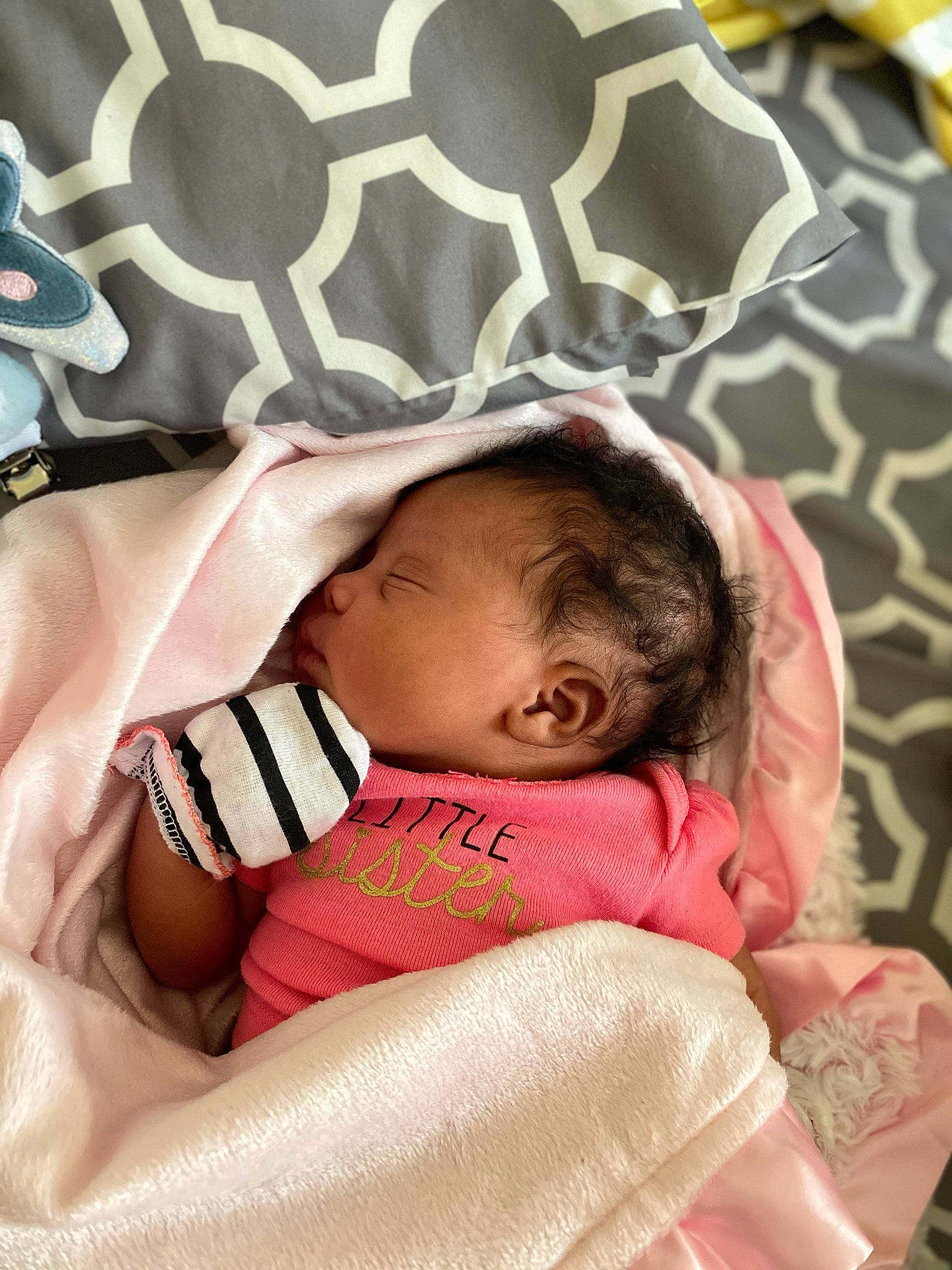 Ryah joined the competition — help win amazing prizes! baby, baby_products, baby_sleeping, baby_toddler_clothing, bedtime, cheek, child, comfort, linens, nap, person, pink, sleep, toddler