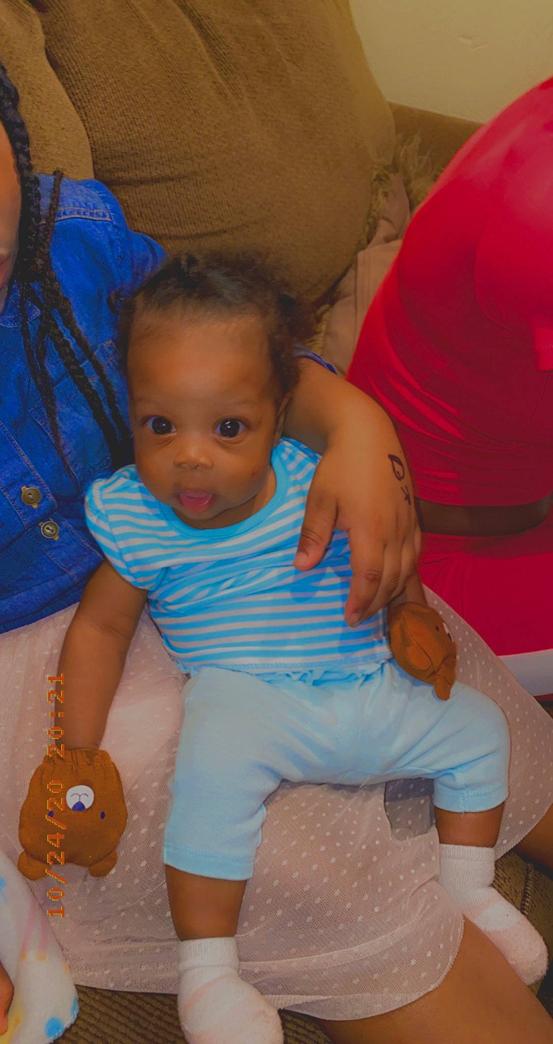 Ryah joined the competition — help win amazing prizes! abdomen, baby, baby_products, baby_toddler_clothing, barefoot, cheek, child, foot, nose, overall, person, sock, toddler, toe, trunk