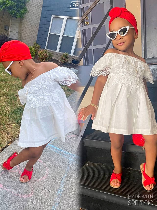 J'Leah is registered to the contest to win money with this photo: dress, eyewear, flooring, footwear, glasses, goggles, headgear, headwear, leg, person, photograph, pink, red, shoe, shoulder, skin, street_fashion, sunglasses, textile, vision_care