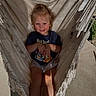 Blakleigh is registered to the contest to win money with this photo: casual_clothing, child, cute, daylight, fun, hammock, happy, leisure, nature, outdoor, person, playful, portrait, relaxing, shorts, smiling, summer, sunlight, tshirt, young_child