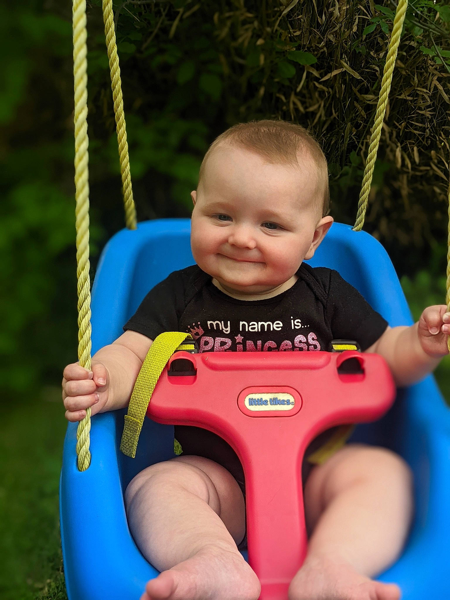 Coraline joined the competition — help win amazing prizes! baby, baby_toddler_clothing, beauty, child, eye, face, fun, grass, happy, human_body, joy, leisure, organ, person, photograph, playground, product, recreation, skin, smile