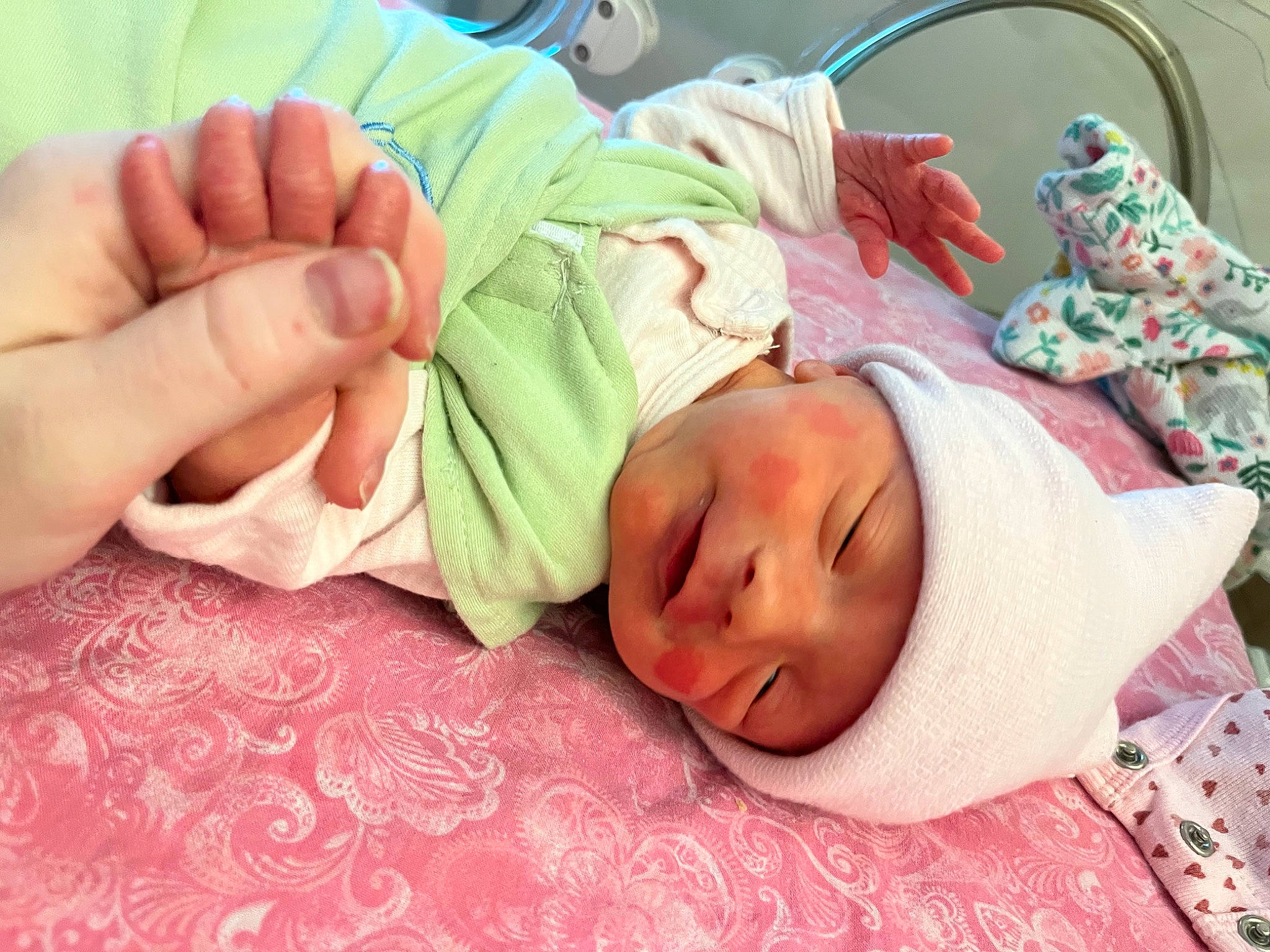 Kensley joined the competition — help win amazing prizes! baby, baby_products, baby_safety, baby_sleeping, baby_toddler_clothing, bedding, bedtime, cheek, child, comfort, finger, grass, hand, headwear, linens, nap, person, room, skin, sleep