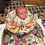 Steven Olivier joined the competition — help win amazing prizes! baby, infant, baby_seat, colorful, patterned_fabric, living_room, rug, box, cardboard, toy, footwear, furniture, floor, person, child, indoor, cute, seated, expression, clothing
