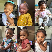 Phoenix joined the competition — help win amazing prizes! baby, child, toddler, smiling, curly_hair, indoor, portrait, colorful_clothing, playful, cute, person, home, furniture, toys, hair_bow, sitting, standing, expression, closeup, happy